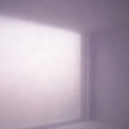 Soft violet light on an empty wall